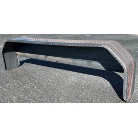 Placa de banda de rodadura tándem guardabarros de doble rotación, se adapta a ruedas de 15-17,5" acero 14Ga 10x72x19