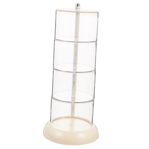 PACKOVE 4Tier Portable Rotatable Powder Puff Organizer Cosmetic Holder for