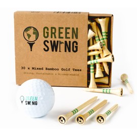 Bamboo Golf Tees Mixed Sizes | Strong Sustainable Biodegradable | 30pcs
