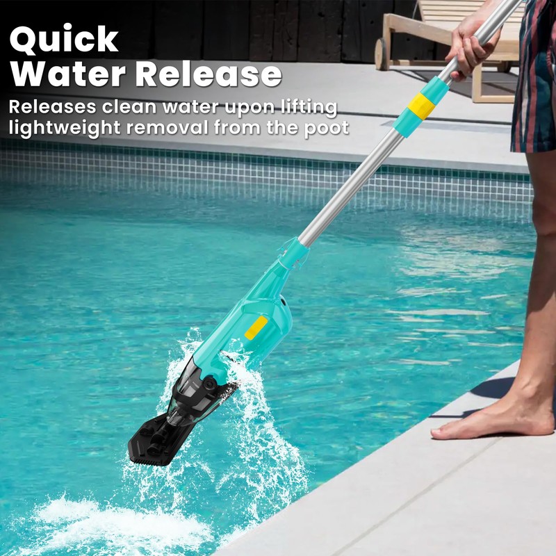 EFURDEN Pool Vacuum for Above Ground Pool, Cordless Handheld Rechargeable