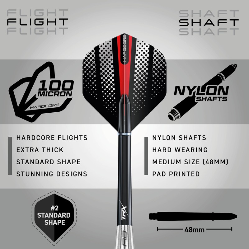 RED DRAGON Megaton: 23g Flightmaster - Tungsten Darts Set with