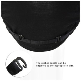 1 Piece Wig Cap Bamboo Cap to Wear Under Wig Elastic Bamboo Fabric Wig Cap with Adjustable Strap (Black)