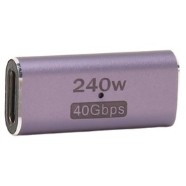 GOWENIC Adaptador USB C Hembra a Hembra, Adaptador USB 4.0 C Hembra a Hembra de 240 W, 40 Gbps, Acoplador USB Tipo C de 8 K 60 Hz para Teléfonos Portátiles, Dispositivos Tipo C, GOWENIC8O3BH2XG7K
