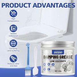 JAOJAO Synthetic Damping Grease, Lubricant Damping Grease for Washing Machine Suspension Rods Transparent and Waterproof for Telescope Camera Mechanical Buffer Shock Absorption