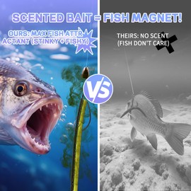 Bait Soft Plastic Lures 5" Senkos 24 Pcs/100pcs for Wacky Rig Freshwater Fishing Green Pumpkin Senko with Black Flake Pink Watermelon Double Color(C#,5")