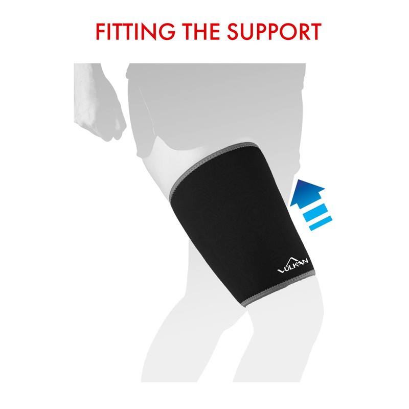 VULKAN Classic Thigh Support, Large, Thigh Brace for Muscle Stability,