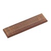 15" Wooden Walnut 3 Track Cribbage Game Board, Medium Brown