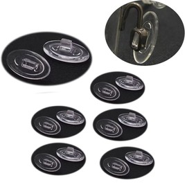 Eyeglasses Nose Pads 15mm 6 Pairs Oval Pushin Sunglasses Nose Pieces Push in Soft Silicone Slide in Compatible with Oakley Crosshair2.0/WireTap/Whisker/Maui Jim for Eye Glasses