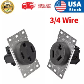 EPICORD 30 Amp Dryer Receptacle, Outlet for Electric Dryers, 125/250V Power Outlet - 30Amp 3 Pole 4 Wire