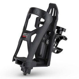 KEMIMOTO Bicycle Bottle Holder, Drink Holder Bicycle, Water Bottle Holder with 1.5-4 cm Metal Clamp, Water Bottle Holder for MTB, Folding, Road Bikes, Scooters, Prams, Wheelchairs, Motorcycles, Boats