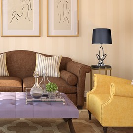 Elegant Designs LT1006-CHR Mod Art Polished Chrome Table Lamp with Black Shade, 14.17" x 14.17" x 27.56"