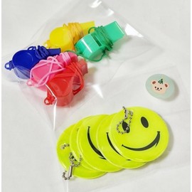 DIY Kids' Safety Smile Self-Defense Whistle & Reflective Keychain (5-Pack) Materials