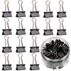 Foldback Clips Pack of 100, Black 19 mm Binder Clips,