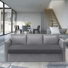 Granbest Thickened Sofa Seat Cushion Cover Durable Couch Seat Slipcover Furniture Protector for Individual Sofa Cushions(3 Seater, Grey)