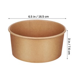 GLEAVI 50 PCS Disposable Salad Bowl with Lid : Soup Paper Bowls Salad Bowls Large Disposable Salad Bowls with Lids to Go Bowls Paper Bowls for Lunch to Go Containers with Lids