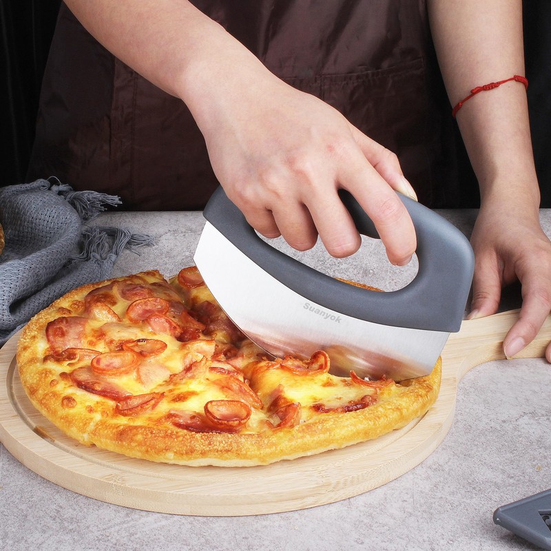 Suanyok Premium Pizza Cutter Food Chopper-Super Sharp Blade Stainless Steel