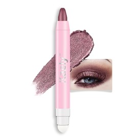 Kaely 1Pcs Orchid Shimmer Cream Eye Shadow Brightener Sticks for Eyes Waterproof Pigmented, Double Ended Cream Eyeshadow Stick Pencil Pen with Applicator, Eye Shadow Palette Highlighter Makeup 26