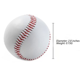 WEILFYONK Baseball Practice, for League, Practice, Games, 2.8 inchleather Covered Soft Ball, Youth/Adult Blank Baseball (5)