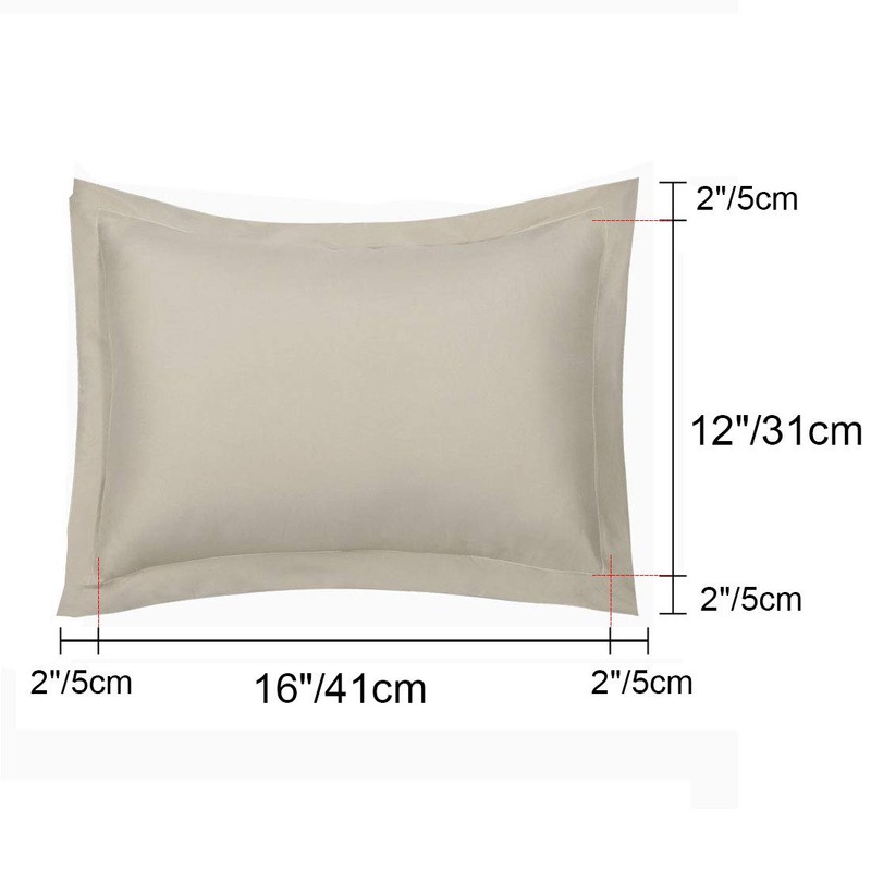 sourcing map Pillow Shams 2 Pack Soft Brushed Microfiber Envelope