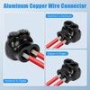 5 Pcs Insulated Wire Connectors Black Multi Cable Splice Connector