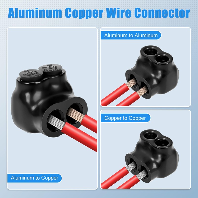 5 Pcs Insulated Wire Connectors Black Multi Cable Splice Connector