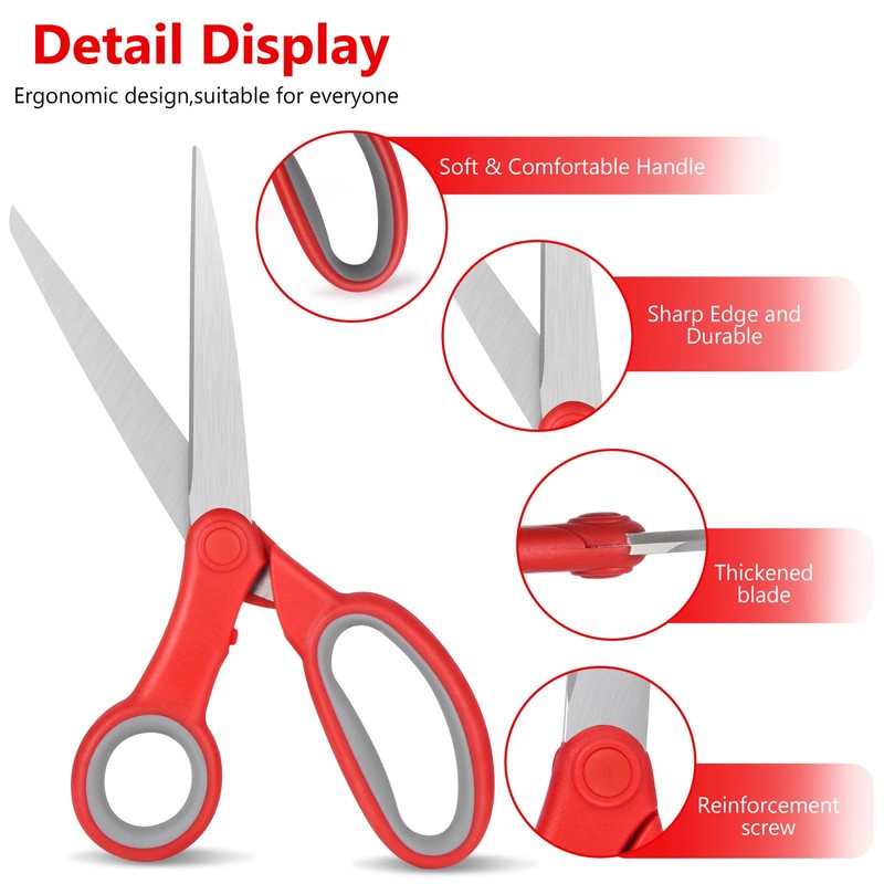 KYDIFS Left Handed Scissors and Left Handed Kitchen Scissors, Lefty