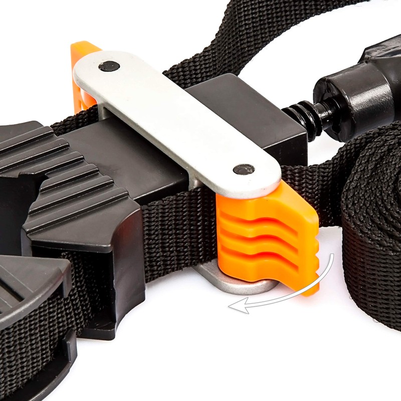 Relaxdays Strap Wrench With 4 Clamping Jaws 4m Nylon Strap