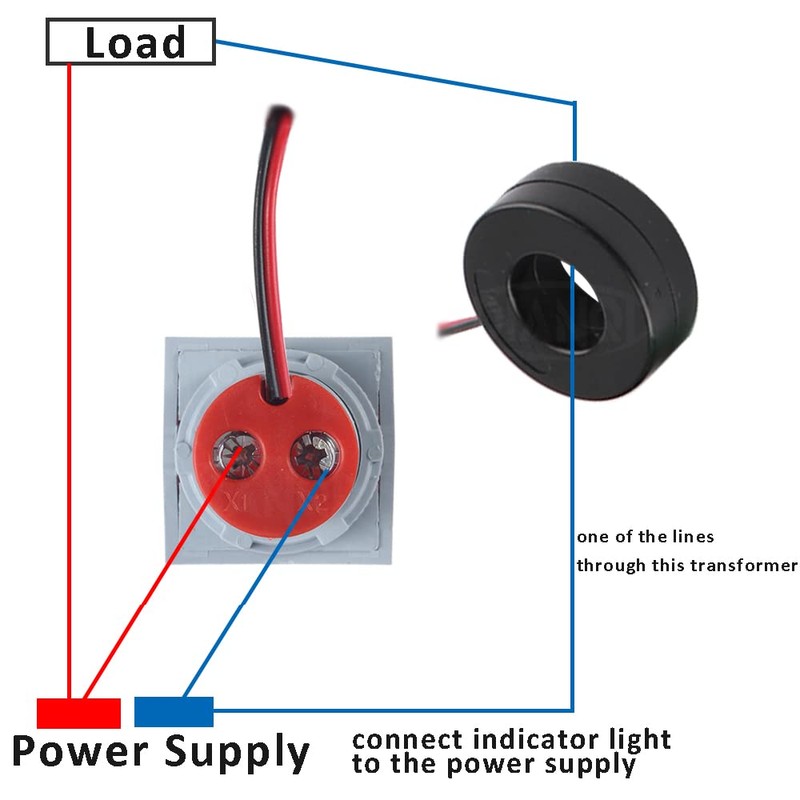 DMWD Amp Voltage Meter, 22mm Square Dual Display Panel Voltmeter