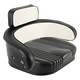 Seat Assembly Vinyl Black/White Compatible With/Replacement For International Hydro 70 1026 856 2504 Hydro 100 504 Hydro 86 656 666 766 966 1066 2856 1468 544 686 706 756 806 1256 2826 1466 1566 1568