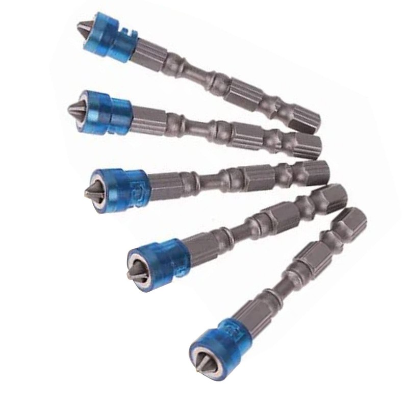 5Pcs Magnetic Screwdriver Bits Metal Cross Electric Screwdriver Bit with