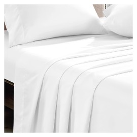APEX FURNISHINGS Flat Sheet 100% Egyptian Cotton 300 Thread Count Single Bed Sheets - Breathable and Fade Resistant Hotel Bedding Flat Sheets (180cm x 255cm)
