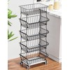OKZEST 5 Tier Fruit Basket for Kitchen, Stackable Bins Wire