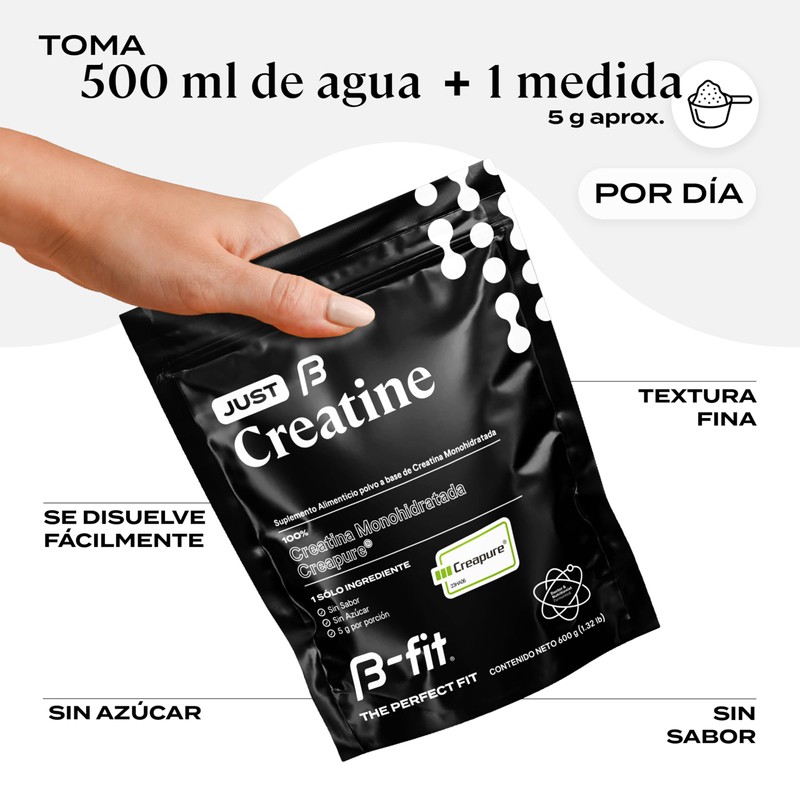 B-FIT B Just Creatine Creapure - Creatina Monohidratada Pura en