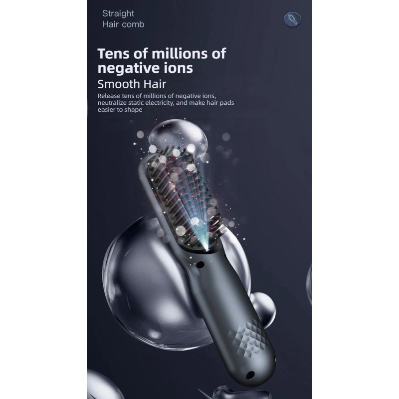 Unbranded Hair Straightener Brush Straight+Curle