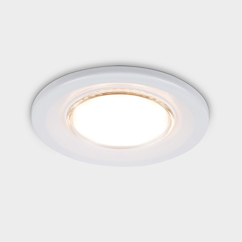 MiniSun | Modern Fire Rated Gloss White GU10 Recessed Ceiling