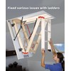 2Pcs New Attic Ladder Hinge,Aluminum Step Ladder Hing Kit