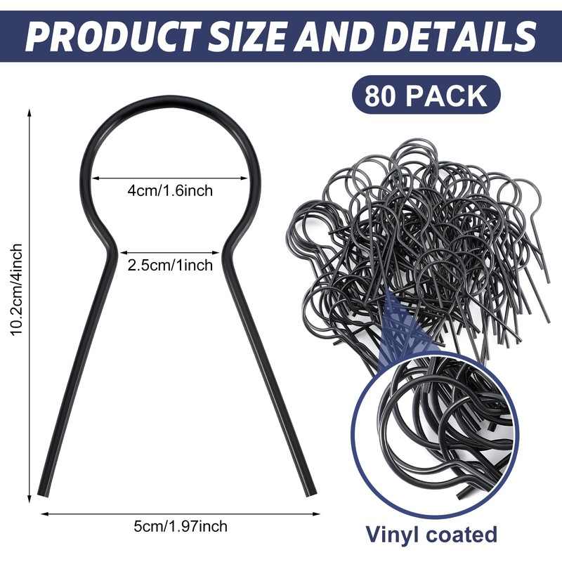 Blulu 80 Pack 1 5/8" Od Ez Preformed Twist 8