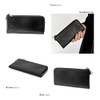 Rename Long Wallet, Genuine Leather, L-Shaped Zipper, gray (dark gray)