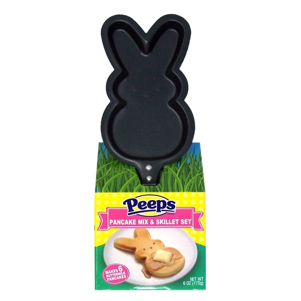 Peeps Easter Bunny Shaped Pancake Mix and Skillet Gift Set, 6 Ounce