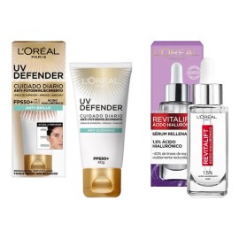 Kit Protector Solar UV Defender FPS50+ Anti Brillo y Sérum