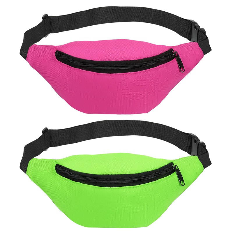 PATIKIL 80s Riñonera para Mujer, 2 Paquete Ajustable Riñonera Bolso