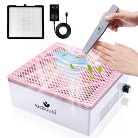 80W Nail Dust Collector LEDSUUEI: Super Powerful Dust Collector Nail Tech with Reusable Filter Adjustable Nail Vacuum Dust Collector Electric Dust Suction Machine for Acrylic Gel Nail Polishing