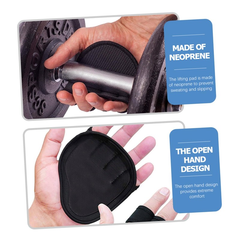 BESPORTBLE 3 Pairs Gym Gloves for Weightlifting Palm Pads Lifting