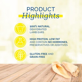 PCI Pet Center Inc Lamzearz - 24 Pack of Premium Lamb Ear Dog Treats