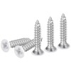 DTGN 25個ST3x15mmフラットヘッド木ねじ 304ステンレス鋼ホワイト十字頭自己攻釘ねじ - 木工 家具に最適