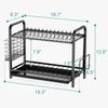 GSlife Dish Drying Rack, 2 Tier Rust-Resistant Dish Rack with