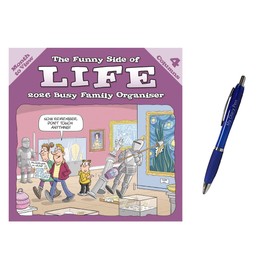 Funny Side of Life Wiro Planner Wall Calendar 2026 + EXCLUSIVE LIMITED EDITION PEN