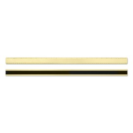 Alumicolor Aluminum Non-Slip Desk Ruler, 24IN, Gold
