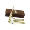 Bosun's Whistle Brass & Copper Boatswains Pipe with Storage Box