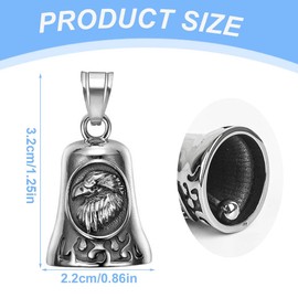 YAPKOLV Guardian Bell, Motorcycle Keyring, Guardian Biker Bell, Guardian Angel Motorcycle Bell, Motorcycle Bell, Lucky Charm, Motorcycle Portable Peace, Eagles